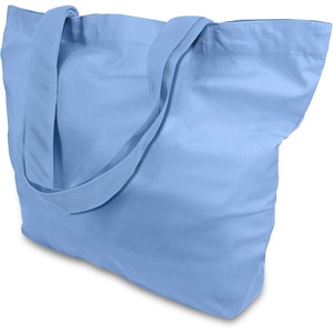image:imageTOPDesign 1  3  6  12  24 Pack Super Strong Large 12oz Cotton Canvas Tote Bag Reusable Grocery Shopping Cloth Bag Fashionable TwoTone Tote for Crafts DIY Your Creative Designs Pack of 1Light Blue