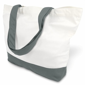 image:imageTOPDesign 1  3  6  12  24 Pack Super Strong Large 12oz Cotton Canvas Tote Bag Reusable Grocery Shopping Cloth Bag Fashionable TwoTone Tote for Crafts DIY Your Creative Designs Pack of 1GreyWhite