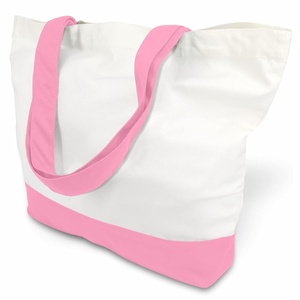 image:imageTOPDesign 1  3  6  12  24 Pack Super Strong Large 12oz Cotton Canvas Tote Bag Reusable Grocery Shopping Cloth Bag Fashionable TwoTone Tote for Crafts DIY Your Creative Designs Pack of 1PinkWhite