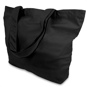 image:imageTOPDesign 1  3  6  12  24 Pack Super Strong Large 12oz Cotton Canvas Tote Bag Reusable Grocery Shopping Cloth Bag Fashionable TwoTone Tote for Crafts DIY Your Creative Designs Pack of 1Black