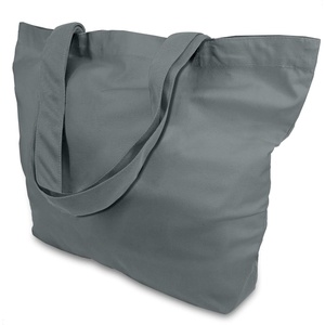 image:imageTOPDesign 1  3  6  12  24 Pack Super Strong Large 12oz Cotton Canvas Tote Bag Reusable Grocery Shopping Cloth Bag Fashionable TwoTone Tote for Crafts DIY Your Creative Designs Pack of 1Grey