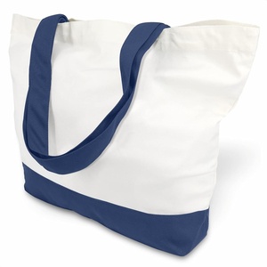 image:imageTOPDesign 1  3  6  12  24 Pack Super Strong Large 12oz Cotton Canvas Tote Bag Reusable Grocery Shopping Cloth Bag Fashionable TwoTone Tote for Crafts DIY Your Creative Designs Pack of 1BlueWhite