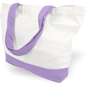 image:imageTOPDesign 1  3  6  12  24 Pack Super Strong Large 12oz Cotton Canvas Tote Bag Reusable Grocery Shopping Cloth Bag Fashionable TwoTone Tote for Crafts DIY Your Creative Designs Pack of 1LavenderWhite