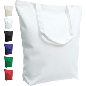 image:imageTOPDesign 2  6  12 Pack Super Strong Large 175x165x5 10oz Cotton Canvas Tote Reusable Grocery Shopping Bag Blank Natural Bags for Crafts DIY Your Creative Designs Pack of 2White