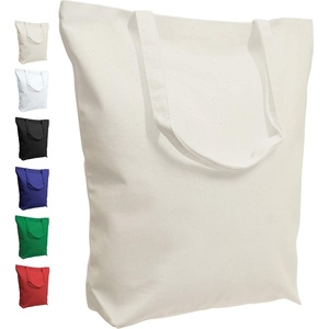 image:imageTOPDesign 2  6  12 Pack Super Strong Large 175x165x5 10oz Cotton Canvas Tote Reusable Grocery Shopping Bag Blank Natural Bags for Crafts DIY Your Creative Designs Pack of 2Natural