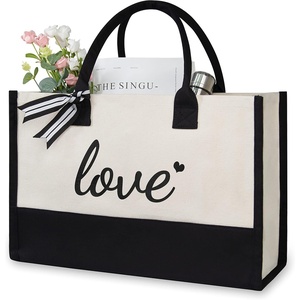 image:imageTOPDesign Canvas Tote Bag Bridal Shower Gifts for Bride Wedding Bachelorette Bride Gifts Shoulder BagLove