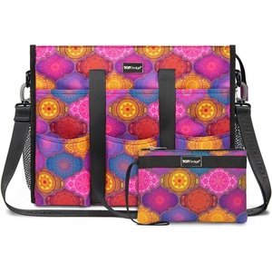 image:imageTOPDesign Utility Water Resistant Tote Bag with 22 Pockets Top Zipper Closure amp Thick Bottom Support for Working WomenYoga Totem