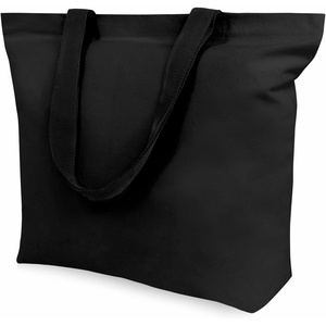image:imageTOPDesign 2Pack Canvas Tote Bags with Magnetic Snap Reusable Grocery Shopping Bags DIY Your Creative DesignsBlack