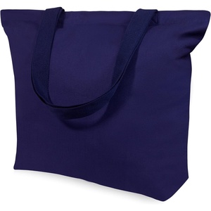 image:imageTOPDesign 2Pack Canvas Tote Bags with Magnetic Snap Reusable Grocery Shopping Bags DIY Your Creative DesignsBlue